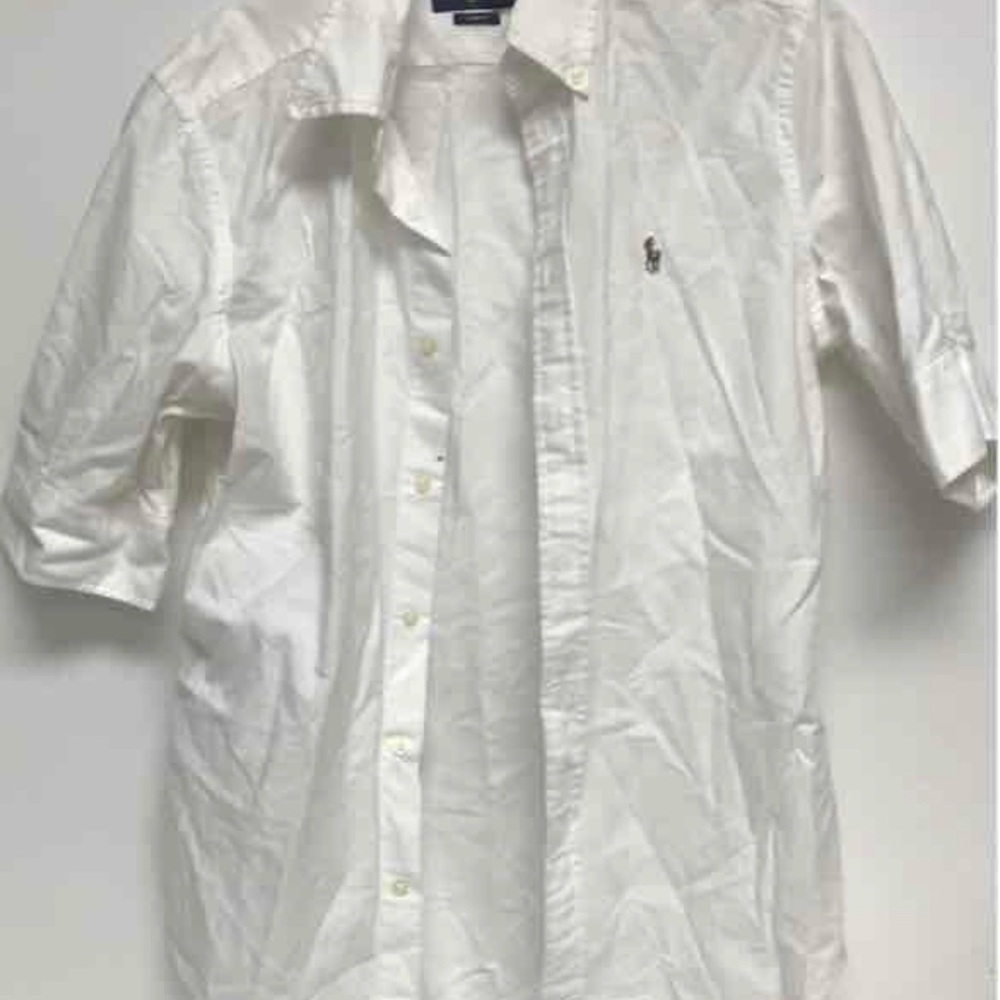 Ralph Lauren White Casual Button Down Shirt
